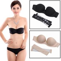 Jual Bra Double Strap / Seamless Invisible Bra / Bra Kawat Tali Transparan Murah