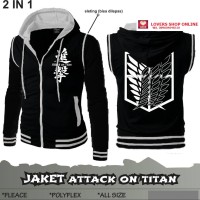 Jual Attack On Titan - Jaket Rompi Hoodie Shingeki No Kyojin SNK AOT Anime Murah