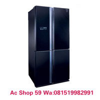 KULKAS SHARP SJ-F90PG/BK INVERTER HYBRID COOLING 4 PINTU QUEEN SERIES