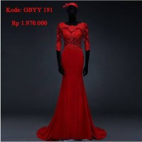 wedding gown new red baju pengantin mermaid gaun pengantin muslim