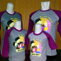 Jual Kaos Couple Keluarga (Remaja) We proud to be muslim family Abu2 Ungu Murah