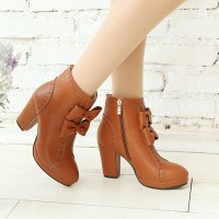 Jual SEPATU BOOT HIGH HEELS LS09 TAN Murah