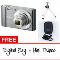 Sony W810 Silver Free Digital Bag + Mini Tripod