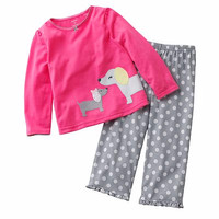 Baju Setelan Tidur / Piyama Anak - PINK PUPPY - 1302