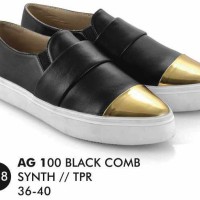 Flat shoes Hitam Everflow AG 100 Diskon