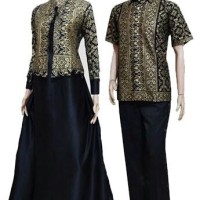 Jual BAJU BATIK COUPLE SARIMBIT GAMIS SRG 383 SERAGAM PESTA /HIJAB MODERN Murah