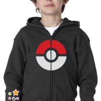 Jual Hoodie Zip / Jaket Sweater Pokemon Pokeball Anak Murah