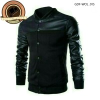 Jual jaket semikulit baseball mix plecee katun Murah