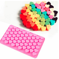 Jual Cetakan silikon coklat es puding silicone karakter Mini Hati 55 pcs Murah
