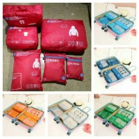 Jual Tas Dalam koper, 6 in 1 Bag / Travel Organizer Bag (6 pcs) Murah
