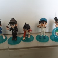 FIGURE DETECTIVE CONAN / KOMIK DETEKTIF CONAN SET ISI 5 pcs + tatakan