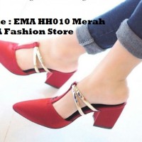 Jual Sepatu High Heels Elegan untuk Anak Muda Kode EMA HH010 Merah Murah