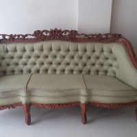 KURSI SOFA JATI UKIR BEKAS CAFE