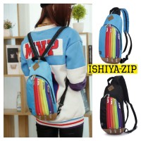 Tas Selempang Pria/wanitaimpor ISHIYA-ZIP (ada bantalan busa)