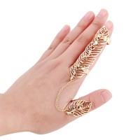 Jual Cincin Jempol-Telunjuk Gold Hollow Out Leaf KR60461 Murah