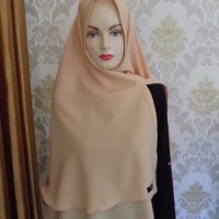 Jilbab Semi Instan Khimar RUQOYA (Kain Polyester/Sifon Hycon) Non Pad