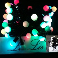 Jual lampu natal twinkle bola kelereng pinus kristal bintang 50 led Murah
