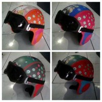 Helm Anak Retro Kacamata Classic Pororo Bogo Semi Kulit
