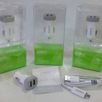 Jual TOP PRODUK Vivan Car Charger Robot RT-C05 2 Output 2.1A/1A Murah