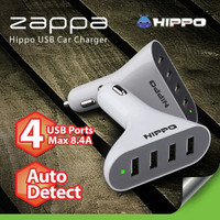 Jual TOP PRODUK Hippo Car Charger Hippo Zappa 4 Output 8.4A Simple Pack Murah