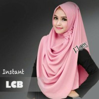 Jual Jilbab/Kerudung Instan Murah,LCB,Pink,Marun,Cream,Abu,Hitam Murah