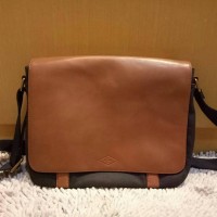 JUAL TAS FOSSIL AIDEN MESSENGER BAG SADDLE MIX CANVAS ORIGINAL ASLI