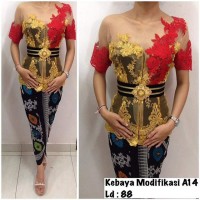 Kebaya jadi modifikasi tile semi prancis/kebaya wisuda/kebaya modif