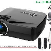 Jual Mini Projector GP70UP Android free Kabel HDMI, Airmouse, Tripod, Tas Murah