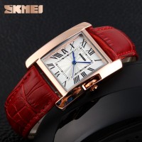Jual JAM TANGAN WANITA CEWEK ORIGINAL ANTI AIR MURAH KULIT KOTAK SKMEI Murah