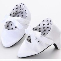 Jual Beli Sepatu Anak Zara Baby Silver White High Heels / Sepatu Baby Murah