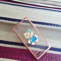 softcase oppo f1 a35 iring stand hello kitty full body rose gold
