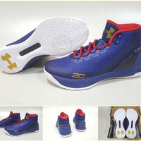 Sepatu Basket Curry 3 Navy Red