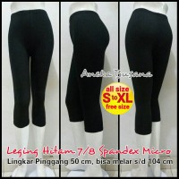 Jual Celana Legging Hitam 7/8 Spandex Micro | Leging | Black | Pendek Murah