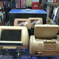 tv mobil/dvd headrest sandaran kepala 1 dvd/usb/sd/game 1 tv 7 inci