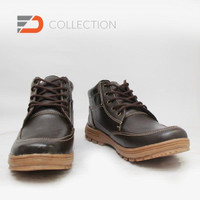 Sepatu Casual Boot Bahan Kulit Sapi Asli S. 02 u/ pria wanita unisex c