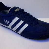 Sepatu Casual Adidas Dragon Warna Biru Navy List Putih u/ pria wanita
