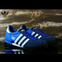 Ready Lagee!!! Sepatu Casual Adidas Dragon Warna Biru Navy List Putih
