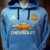Jaket Hoodie Mu Biru Muda u/ pria wanita unisex casual boots kerja kul