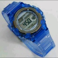 Jam Tangan Unisex Favorite Digital Transparan Blue kw Super