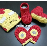 Baby Iron Man Set (Topi,Sarung Tangan, Sepatu)