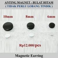 Anting Magnet - Bulat Hitam