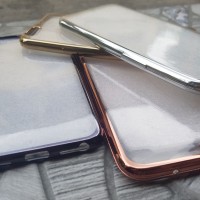 CHROME CASE OPPO F1S A59 Soft transparan back shell cover SILICON F1 S