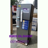 KULKAS 2 PINTU AQUA AQR-D259 SILVER GARNSI RESMI