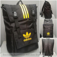 Backpack / Tas Ransel Looper Adidas Black u/ pria wanita keren gaul mo