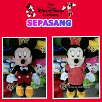 Jual PAKET SEPASANG BONEKA MICKEY MOUSE & MINIMOUSE SIZE JUMBO Murah