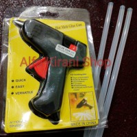 Jual PAKET alat lem tembak + gratis lilin 3 buah (Glue Gun & Glue Stick) Murah