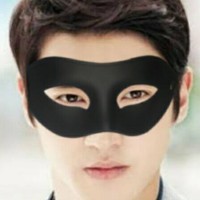 Jual Topeng pesta/Party Korea Full Black Murah