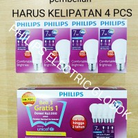 Jual LAMPU PHILIPS LED 7 WATT 7WATT 7W 7 W 1 PAKET ISI 4 Murah