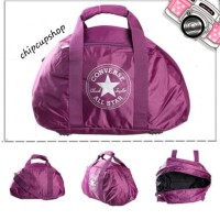Tas travel gym fitness converse bag violet 100 % original