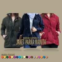 Jual Jaket Parka Kanvas Wanita Coklat Murah